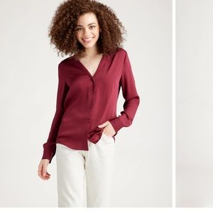 Quince Washable Silk Red Blouse!